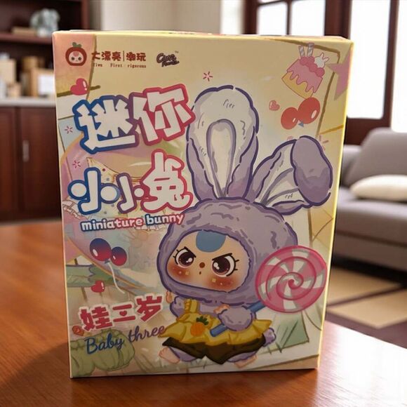 Baby Three Macaron Cute Bunny Vinyl Plush Blind Box - Mint - Picture 3 of 6